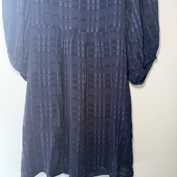 Dress Forum Dark Blue Checkered Long Sleeve Dress - Picture 2 of 8